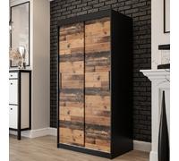 topeka wooden wardrobe with 2 sliding doors in dark oak