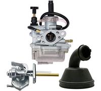 TOPEMAI LT80 Carburetor with Fuel Switch Valve Petcock Intake Manifold for Suzuki LT 80 Quadsport ATV Carb, Replace 13200-40B10 13881-40B00 by