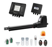 TOPENS AT12131 Single Swing Gate Opener Heavy Duty Automatic Gate Motor for Single Swing Gates Up to 5.5m, Electric Driveway Gate Operator AC Powered with Remote Control, Beacon, and Photo Sensor