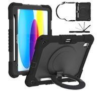 TOPESCT Case for iPa1d A16 11th Gen (11-inch, 2025) / iPad 10th Gen (10.9-inch, 2022), 360° Rotating Hand Stand,Full-Body Rugged Heavy Duty Shockproof Kid Case with Screen Protector (Black)