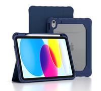 TOPESCT Case for iPad (A16) 11th Generation 11 Inch 2025/ iPad 10th Generation 10.9 Inch 2022, Auto Wake/Sleep, Strong Magnetic Shockproof Cover with Hard PC Translucent Back Shell,w/Pencil Holder