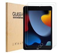 TOPESCT IPad 10.2 inch Screen Protector[2 Pack], Tempered Glass Film for Apple iPad 2021 2020 2019 (9th / 8th / 7th Generation),9H Hardness, Ultra Clear, Anti-Scratch,for iPad 7 / iPad 8 / iPad 9