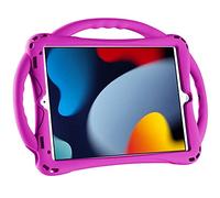 TopEsct Kids Case for iPad 9th/8th/7th Generation 10.2 inch, Built-in Handle Stand, Comes with a Strap, Silicone Shockproof Case for iPad 10.2 inch 2021 (Purple)