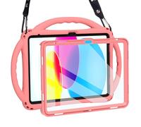 TOPESCT Kids Case for iPad A16 11th/10th Generation (2025/2022) 11inch/10.9inch- Made of Kid-Friendly Silicone, with Built-in Screen Protector, Shockproof Handle Stand Case For iPad 11th/10th Gen