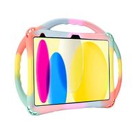 TopEsct Kids Case for iPad (A16) 11th Gen 11" 2025, iPad 10th Gen 10.9" 2022, Built in Kickstand, Silicone Shockproof Cover Comes with Strap (Rainbow)