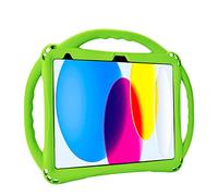 TOPESCT Kids Case for iPad 10th Generation 10.9 inch, Built in Kickstand, Comes with Strap Silicon Shockproof Cover and Case 2022 (Green)