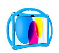 TopEsct Kids Case for iPad (A16) 11th Gen 11" 2025, iPad 10th Gen 10.9" 2022, Built in Kickstand, Silicone Shockproof Cover Comes with Strap (Blue)