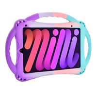 TopEsct Kids Case for iPad Mini 6th Generation Case Heavy Duty Shockproof Cover Childproof Protective kids Cover with Three Handle Stand for 8.3 inch iPad Mini 6 (Puple and Turquoise)