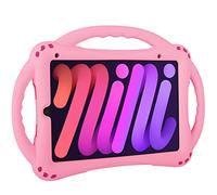 TopEsct Kids Case for iPad Mini 6th Generation Case Heavy Duty Shockproof Cover Childproof Protective kids Cover with Three Handle Stand for 8.3 inch iPad Mini 6 (Pink)