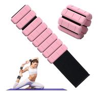 TOPESCT Wearable Wrist Ankle Weights Set of 2(1 lb/2 lbs Each),Adjustable Arm Weighted Bracelet for Strength Training Walking Running Pilates Jogging Yoga (Pink, 2lbs/each)