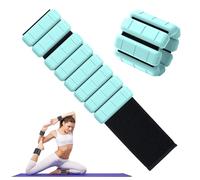 TOPESCT Wearable Wrist Ankle Weights Set of 2(1 lb/2 lbs Each),Adjustable Arm Weighted Bracelet for Strength Training Walking Running Pilates Jogging Yoga (Turquoise, 2lbs/each)