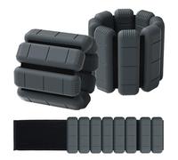 TOPESCT Wearable Wrist Ankle Weights Set of 2(1 lb/2 lbs Each),Adjustable Arm Weighted Bracelet for Strength Training Walking Running Pilates Jogging Yoga (Charcoal, 1lb/each)