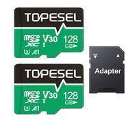 TOPESEL - 128GB Micro SD Card with Adapter, High Speed TF Card, microSDXC Memory Card for Camera, Smartphone, Tablet, Dash Cam, Drone, UHS-I, U3, A1, 4K UHD, V30