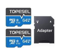 TOPESEL 64GB Micro SD Card 2 Pack Memory Cards UHS-I TF Card Class 10 for Camera/Phone/Dash Cam/Tablet/PC/Computer(2 Pack U1 64GB)