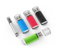 TOPESEL USB Flash Drive 5 Pack 32GB USB 2.0 Flash Drive Memory Stick USB Drive Jump Drive USB Storage Flash Drives Pen Drive Thumb Drives (5 Mixed Colors: Black Blue Green Red Silver)