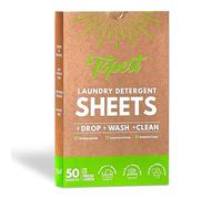 Topest Ultra-Concentrated Laundry Detergent Sheets | 50 Sheets, Fresh Linen Scent, up to 100 Small Loads | for Deep Cleaning, Machine and Hand Washing | Vegan, Cruelty-Free, Eco Friendly