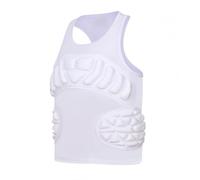 Topeter Heart Guard Sternum Protection Tank Tops for Goalies Catchers, Softball Chest Protector Shirt for Youth Kids White YXL