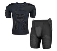 Topeter Men's Football Protection Set with Rib, Chest, Shoulder, Back & Hip, Thigh, Tailbone Pads