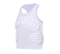 Topeter Youth Heart Sternum Guard, Football Rib Protector Shirts for Baseball, T Ball, Goalies Protection Base Layer White YS