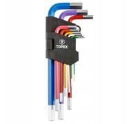 TOPEX 35D966 Hexagon Key Set of 9 Multi-Coloured