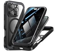 TOPF&B Case compatible with iPhone 16 Pro Max,Magnetic Cover[Compatible with MagSafe],built-in Privacy Screen Protector and Camera Lens Protector,360 Degree Full Body Case for iPhone 16 Pro Max,Black