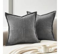 Topfinel Cushions 30cm x 30cm Pack of 2 Dark Grey Cushion Covers Fluffy Pillow Scatter Throw Cushions 12x12 inches for Sofa Living Room Green Bedroom Accessories