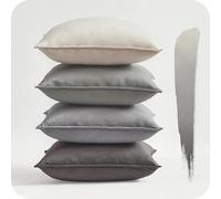 Topfinel Grey Cushion Covers 50cm x 50cm Bed Throw Squre Pillowcase 20x20 inch for Sofa Livingroom Scatter Decorative Fluffy Velvet Cushions Pack 4