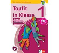 Topfit in Klasse 1 - Deutsch, Mathematik und Konzentration. Übungsbuch: Übungsbuch für die Grundschule, über 200 Übungen, mit Ferien-Lernprogramm online