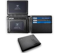 TOPFORGES Slim Wallet for Men-RFID Blocking Large Capacity 12 Card Slots Mens Wallet with 2 ID Windows and 2 Cash Pockets Strong Stitching Bifold Front Pocket Design Includes Gift Box, Black, Classic