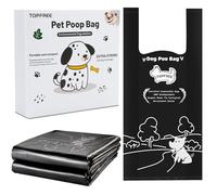 Topfree Poo Bags - 300 Extra Thick, Super Strong, 100% Biodegradable Dog Waste Bags with Easy-tie Handles, Leak-proof