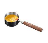 Topfs Induction - Stainless Steel Pots, Mini Saucepan - Compact Stainless Steel Cooking Pot with Wooden Handle for Complementary Foods & Instant Dishes Suitable for Stoves and Induction Hobs Easy to