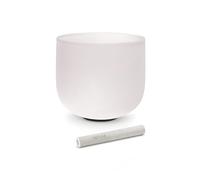 Topfund 10 Inch G Note 440 Hz Quartz Crystal Singing Bowl, Throat Chakra Meditation Sound Healing