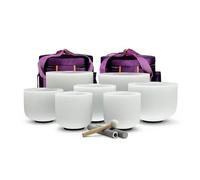 TOPFUND 10 inch G Note 440hz Quartz Crystal Singing Bowl Throat Chakra Meditation Sound Healing