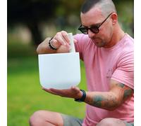 Topfund 20.3 cm E-Note, Crystal Singing Bowl, Solid Solar Plexus Singing Bowl