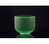 TOPFUND Emerald Fusion G Note Crystal Singing Bowl Throat Chakra 8 Inch with Heavy Duty Carrying Case and Suede Mallet