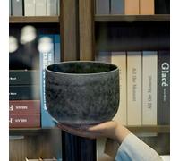 TOPFUND Moldavite Fusion 440 Hz C Note Crystal Singing Bowl Root Chakra 10 inch Sound Healing Meditation Singing Bowl