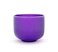TOPFUND Purple B Note Crystal Singing Bowl Crown Chakra 8 inch with Suede Mallet
