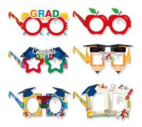 Topfunyy Preschool Graduation Paper Photo Booth Props Glasses,Class of 2025 Kindergarten Graduation Party Eyeglasses for Congrats Grad Kindergarten Party Supplies