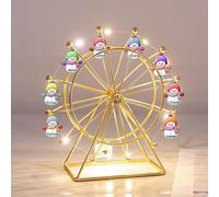TopGlory Personalized Name Snowman Family Ferris Wheel LED Night lights Ornaments Custom Vintage Tabletop Decor, Xmas Decor for Fireplace Home Party (Snowman), 235x210x95MM (SN221020SDCP22-GXD)