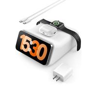 TOPGO 3-in-1 Wireless Charging Station for iPhone 16/15/14/13/12 Fast 15W Magnetic Wireless Charger with 30W Adapter for Apple Watch Ultra, Airpods Compatible with Magsafe for iPhone Standby Mode Dock