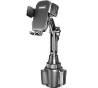 TOPGO Cup Holder Phone Mount, [No Shaking & Height-Adjustable Pole] Cup Phone Holder for Car, Cell Phone Cradle for iPhone iPhone14, Samsung and More Smart Phone(Black)