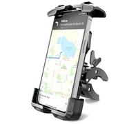 TOPGO Golf Cart Phone Holder, No Shaking Phone Holder for Bike, One-Handed Pick and Place Motorcycle Phone Mount for Handlebars, Compatible with iPhone 14 Samsung & Big Phone (Black)