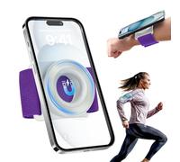 TOPGO Running Phone Holder for iPhone [360° Rotatable & Upgrade Anti-Drop] Magnetic Wrist Phone Holder, Armband Cell Phone Holder Compatible with magsafe iPhone 16 Pro Max and Android - Purple