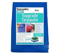 Topgrade Tarpaulin 200gsm 6.0m X 5.0m Blue Heavy Duty Waterproof Sheet Cover Tarp with Reinforcved Eyelets