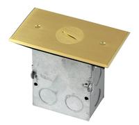 TOPGREENER 975547-C Floor Box 1-Gang Receptacle 20A Tamper with Weather Resistant Single Receptacle, Brass