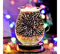 TopHGC Wax Melts Burner Aroma Light, 3D Touch Base Starburst Design Night Light - Plug in Electric Wax Burner for Wax Melts, Oil Burner & Oil Diffuser (Firework)