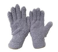 TopHomer 1 Pair Microfiber Auto Dusting Cleaning Mittens Gloves Reusable Dusting Mittens for House Cleaning, Trucks and Cars, Gray