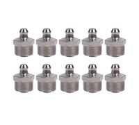 TopHomer 10Pcs M14*1 Straight Grease Fittings Kit, Nickel-plated Iron Grease Kit for Replacing Broken Grease Fittings