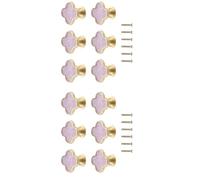 TopHomer 12 Pcs Four Leaf Clover Cabinet Knobs with Screws for Wardrobe