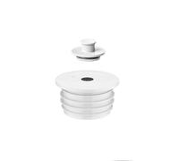 TopHomer 1Pcs 60-65mm Drainpipe Silicone Seal, Washing Machine Waste Pipe Connector, Sewer Hose Seal Plug Deodorant for Bathroom, Washing Machine and Kitchen White
